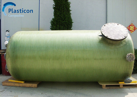 Low Corrosion FRP Tank Green FRP Horizontal Tank Sertifikasi ISO