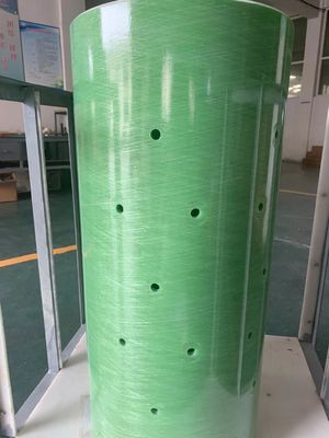 Green Vinyester Resin 3 Inch Fiberglass Tube Dengan Koneksi Benang