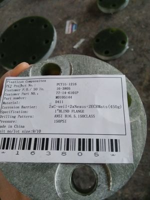 RTP-1 Fiberglass Flange Dengan EPDM Gasket Material 120 derajat Rating Suhu