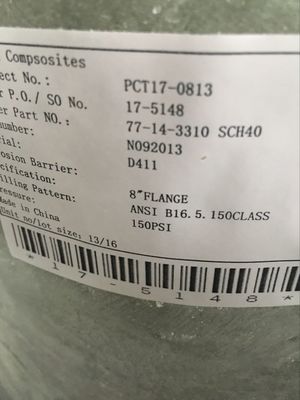 Serat kaca diperkuat Plastik GRP Flange Pipe Flange Plastik