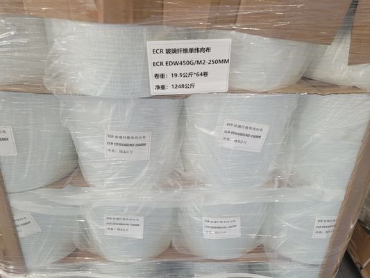 Disesuaikan kain unidirectional resin dilapisi serat kaca E Cr kaca